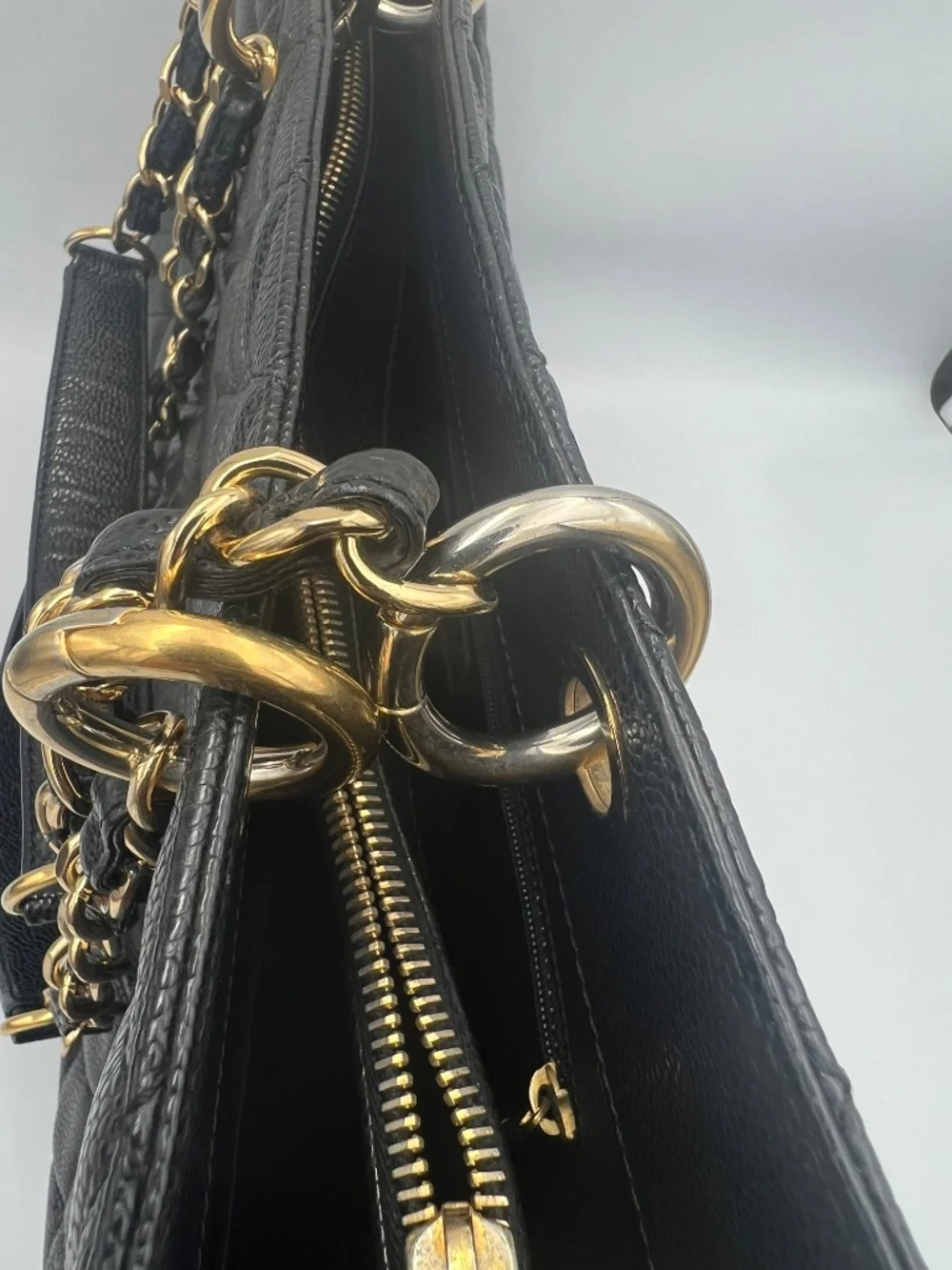 CHANEL Caviar Quilted XL Grand Shopping Tote GST Black